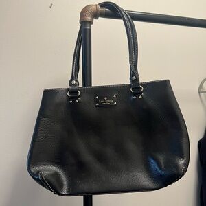 Kate Spade Black Leather Tote Bag